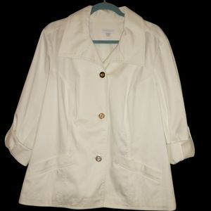 Charter Club 1X Fitted White Jacket